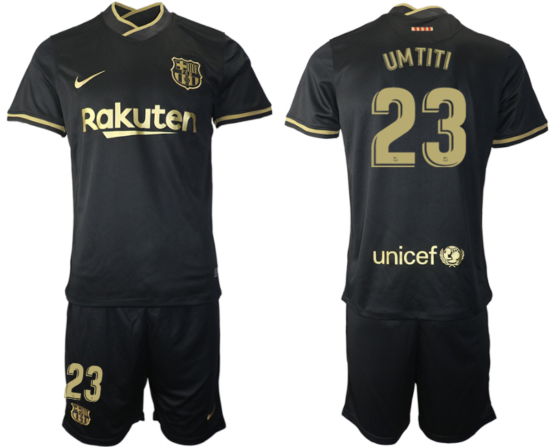 Men 2020-2021 club Barcelona away #23 black Soccer Jerseys